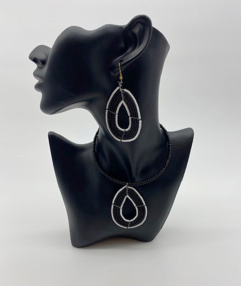 Handmade Teardrop Necklace & Earrings Set