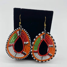 Load image into Gallery viewer, Handmade Traditional Colours of Kenya Necklace & Earrings Set