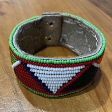 Load image into Gallery viewer, Maasai Hand Beaded Leather Bands (unisex)