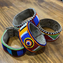 Load image into Gallery viewer, Maasai Hand Beaded Leather Bands (unisex)