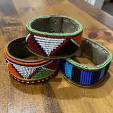 Load image into Gallery viewer, Maasai Hand Beaded Leather Bands (unisex)