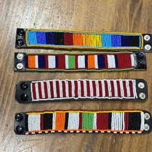 Load image into Gallery viewer, Maasai Hand Beaded Leather Bands (unisex)