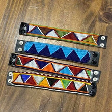 Load image into Gallery viewer, Maasai Hand Beaded Leather Bands (unisex)