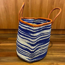 Load image into Gallery viewer, Kenyan Handwoven Extra Large Sisal Bag with Leather Rim and Handles