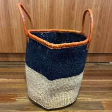 Load image into Gallery viewer, Kenyan Handwoven Extra Large Sisal Bag with Leather Rim and Handles