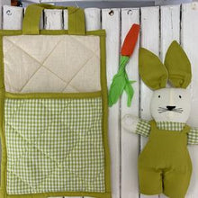 Load image into Gallery viewer, Soft Children&#39;s Cotton Bunny in a Blanket Toy (Assorted Colours)
