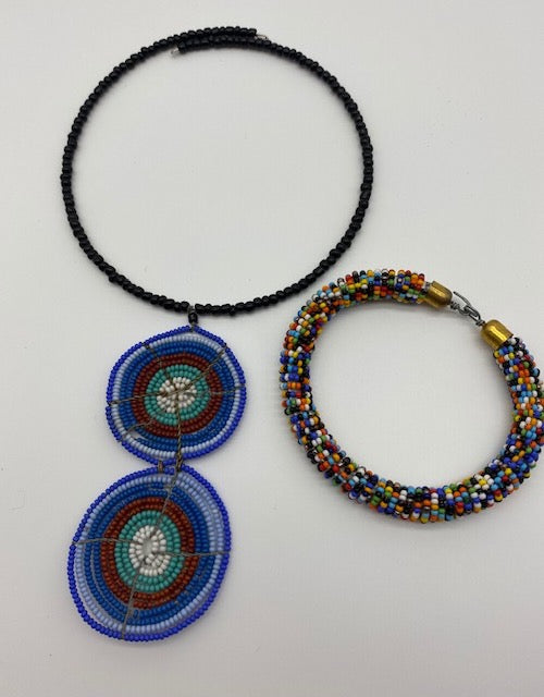 Handmade Beaded Necklace & Bracelet Set