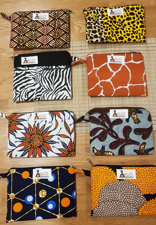 African Print Small Clutch Purses (Assorted Colours & Designs)